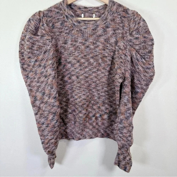 Unbranded Crewneck  Puff Sleeve Space Dye Sweater - Picture 5 of 16